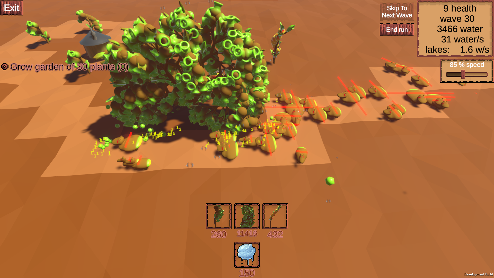 An epic defense mounted by a large bush